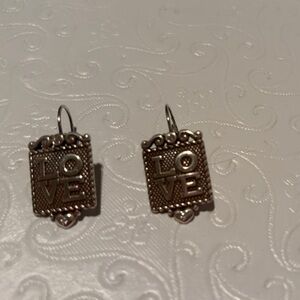 Brighton Silver Love Earrings/Barely Worn